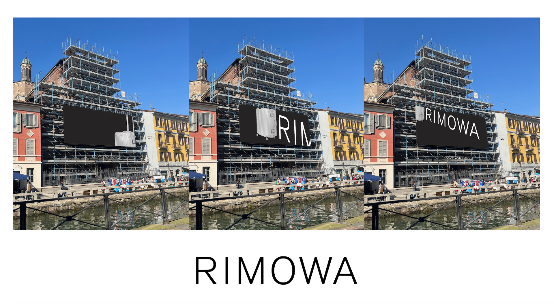 RIMOWA — outdoor advertisement concept in Milan